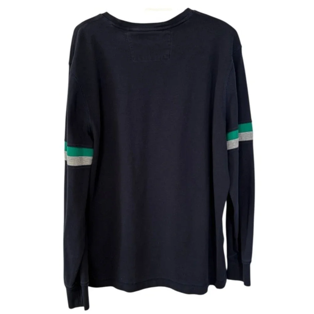 Banana Republic Mens LS Crew Neck Athletic Stripe T Shirt XL‎  SET OF TWO SHIRTS
